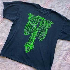 SOLD Neon Green Skeleton Graphic Tee XL T-shirt